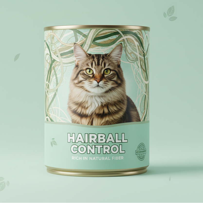 Hairball Control Cat Food can