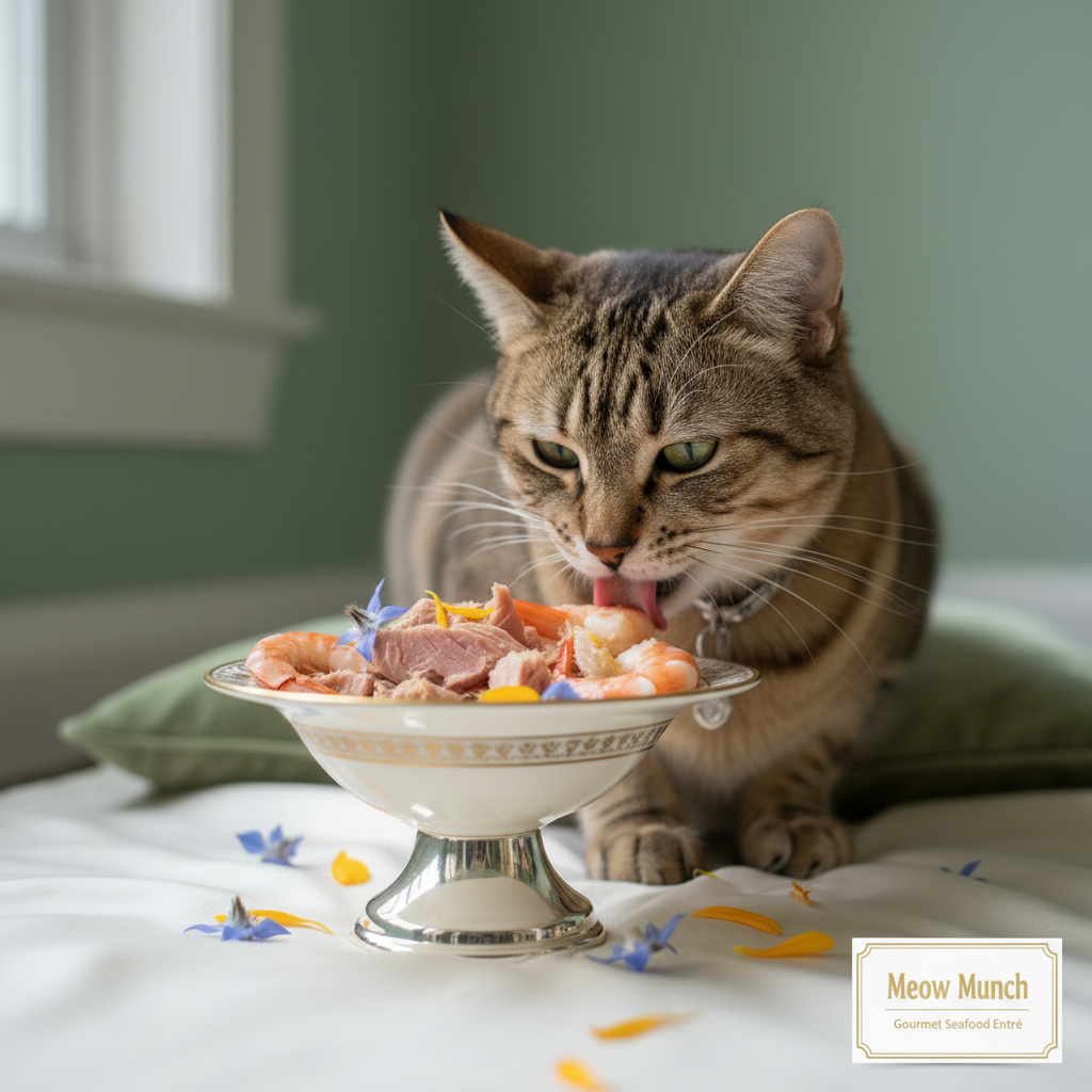 Cat Enjoying Meal