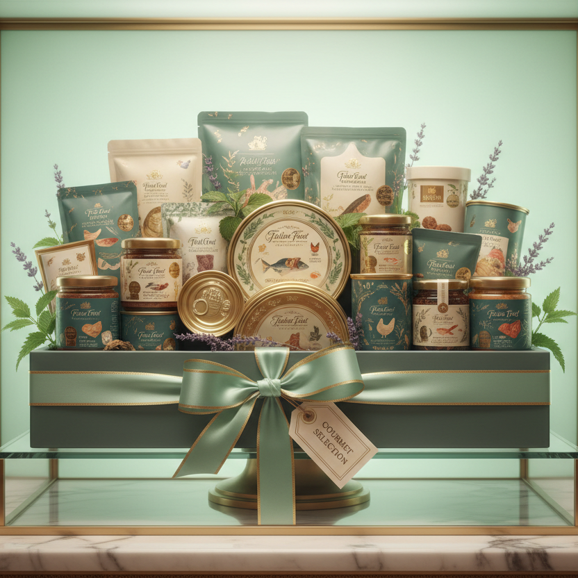 Premium gourmet gift set showcase