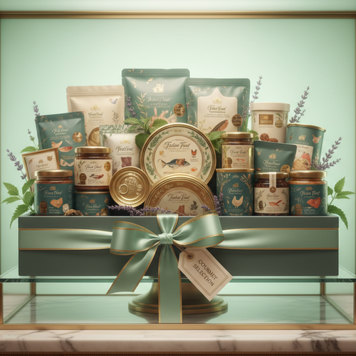 Premium gourmet gift set showcase