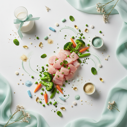 Fresh ingredients for kitten formula