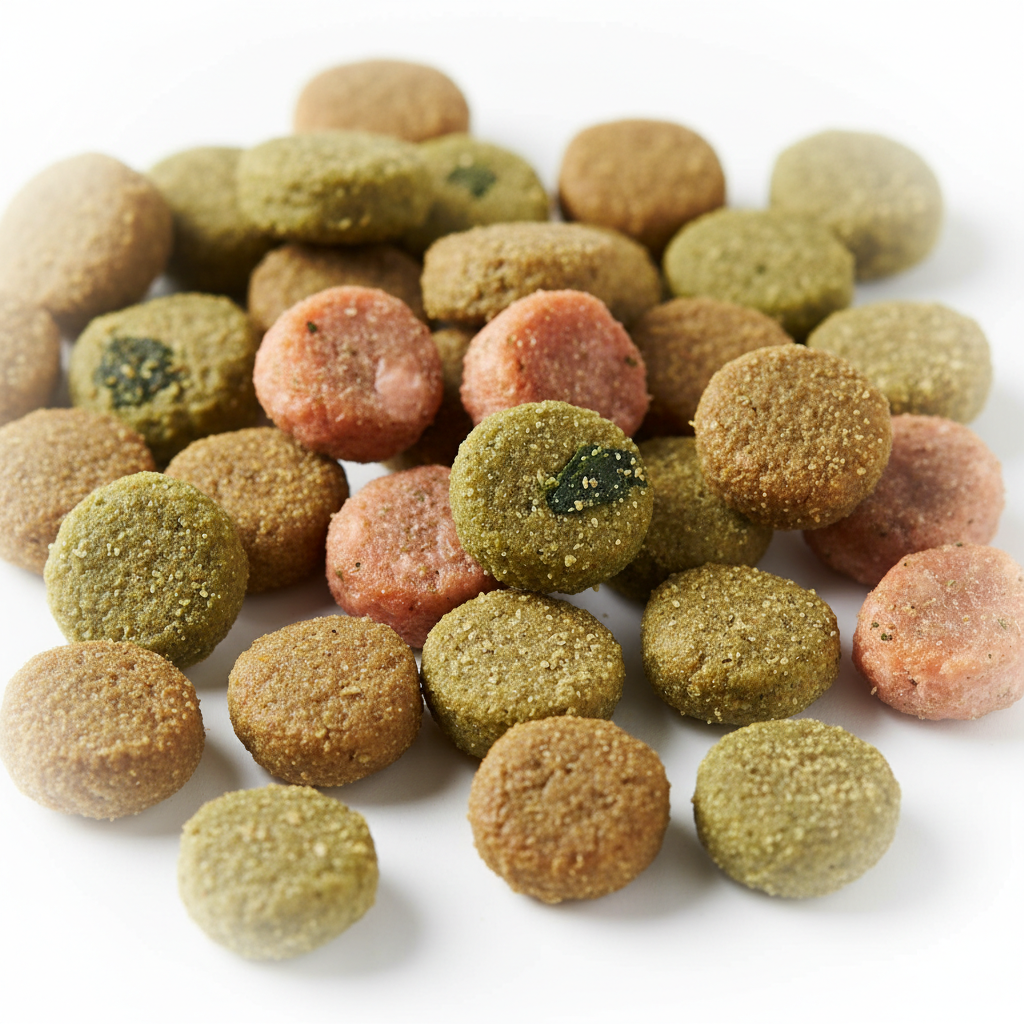 Close-up of premium kibble