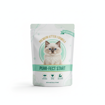 Premium kitten formula packaging